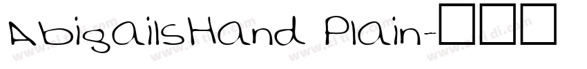 AbigailsHand Plain字体转换
